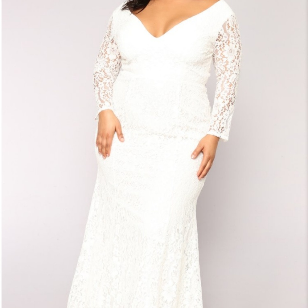 Lace floor length dress